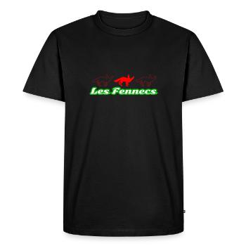 Les Fennecs - T-shirt Premium bio Homme - noir - Devant - Nico (187cm)