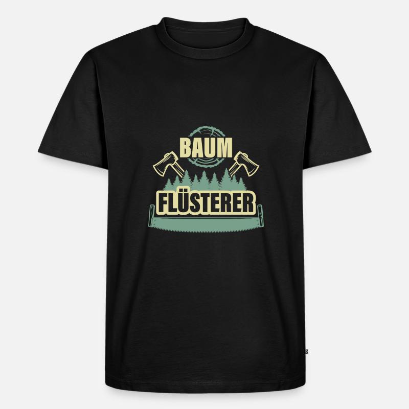 BAUM FLÜSTERER - Männer Premium Bio T-Shirt - Schwarz