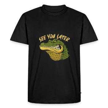 See you later with Alligator - Men's Premium Organic T-Shirt - black - Front - Nico (187cm)