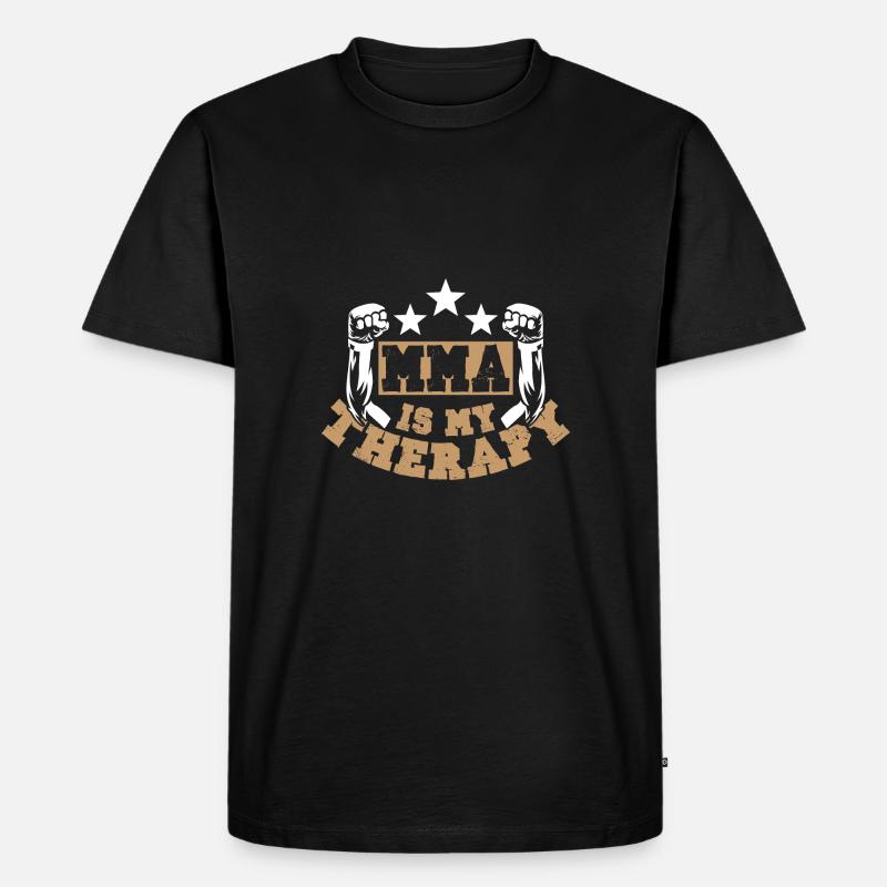 mma my therapy - Männer Premium Bio T-Shirt - Schwarz