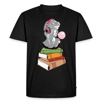 Statue esthétique de la fille du centre-ville de David Coquette - T-shirt Premium bio Homme - noir - Devant - Nico (187cm)
