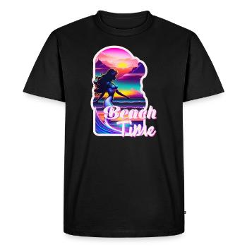 surf - beach time - retro - T-shirt Premium bio Homme - noir - Devant - Nico (187cm)