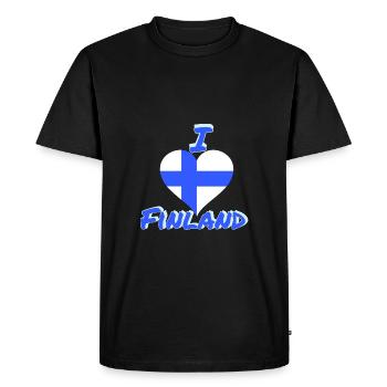 Finlande - T-shirt Premium bio Homme - noir - Devant - Nico (187cm)