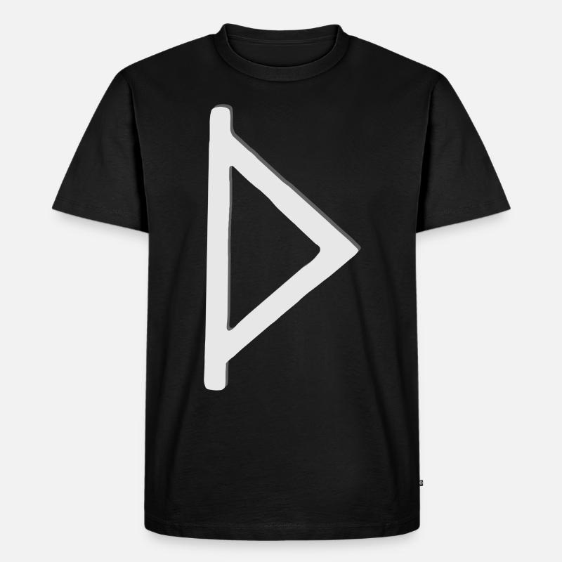 Futhark Runenalphabet Thurisaz - Männer Premium Bio T-Shirt - Schwarz