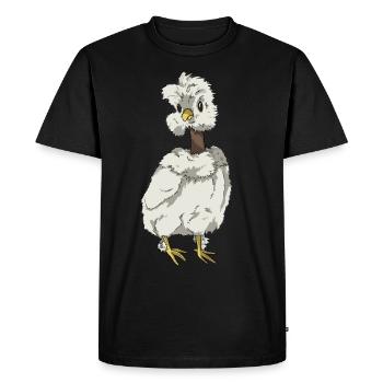 Poulet Chick Soie Poulet Race de poulet à cou nu - T-shirt Premium bio Homme - noir - Devant - Nico (187cm)
