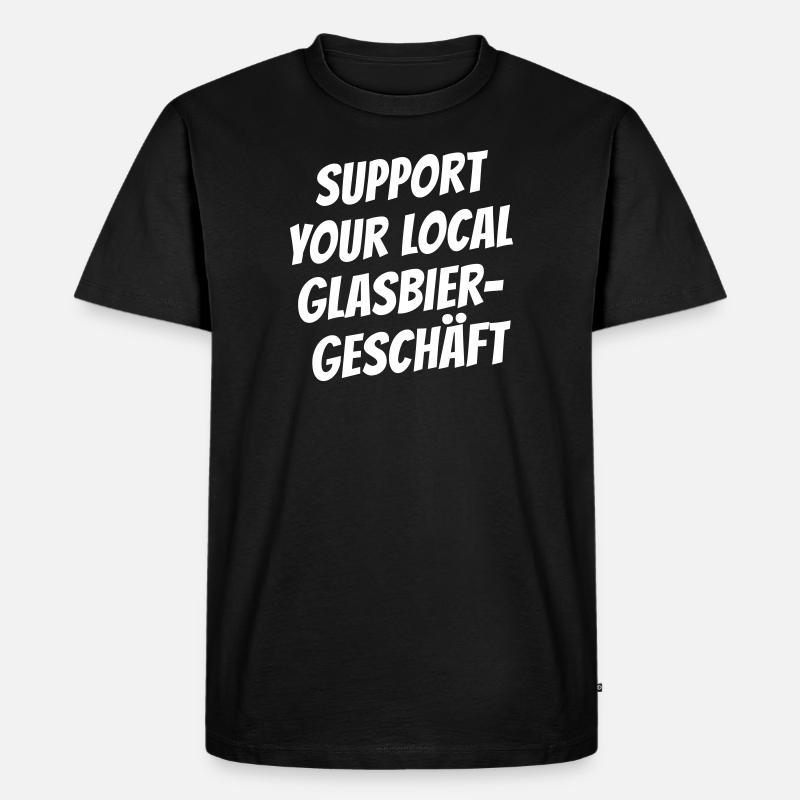Glasbiergeschäft - Männer Premium Bio T-Shirt - Schwarz