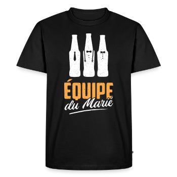 Homme Équipe du Marié EVG - T-shirt Premium bio Homme - noir - Devant - Nico (187cm)