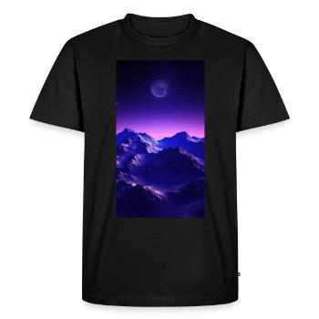 Merveilleux paysage montagneux - T-shirt Premium bio Homme - noir - Devant - Nico (187cm)