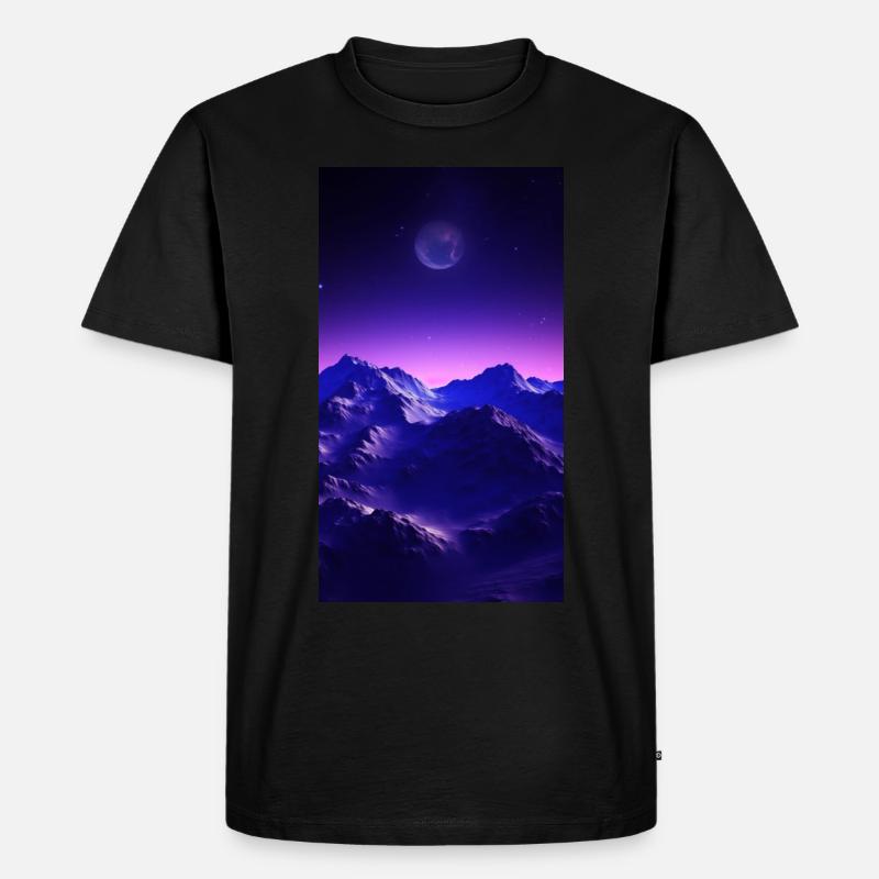 Wunderbare Berglandschaft - Männer Premium Bio T-Shirt - Schwarz