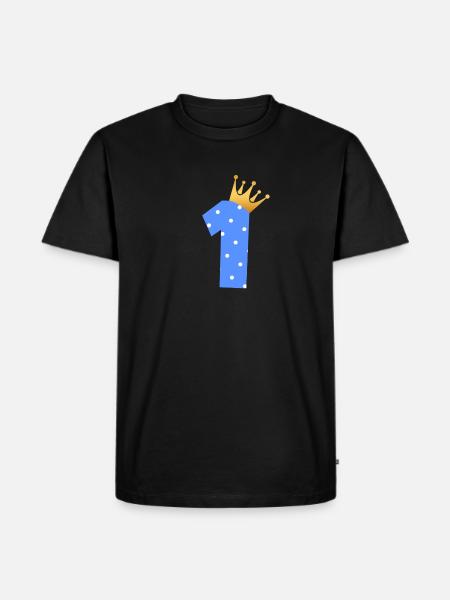 1st verjaardag eerste verjaardag cadeau - Mannen Premium Bio T-shirt - zwart