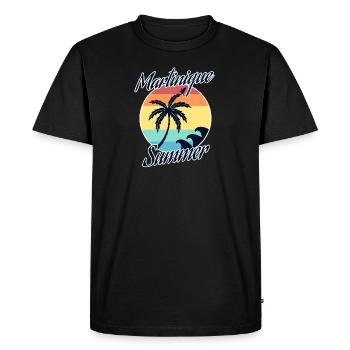 Martinique - Men's Premium Organic T-Shirt - black - Front - Nico (187cm)