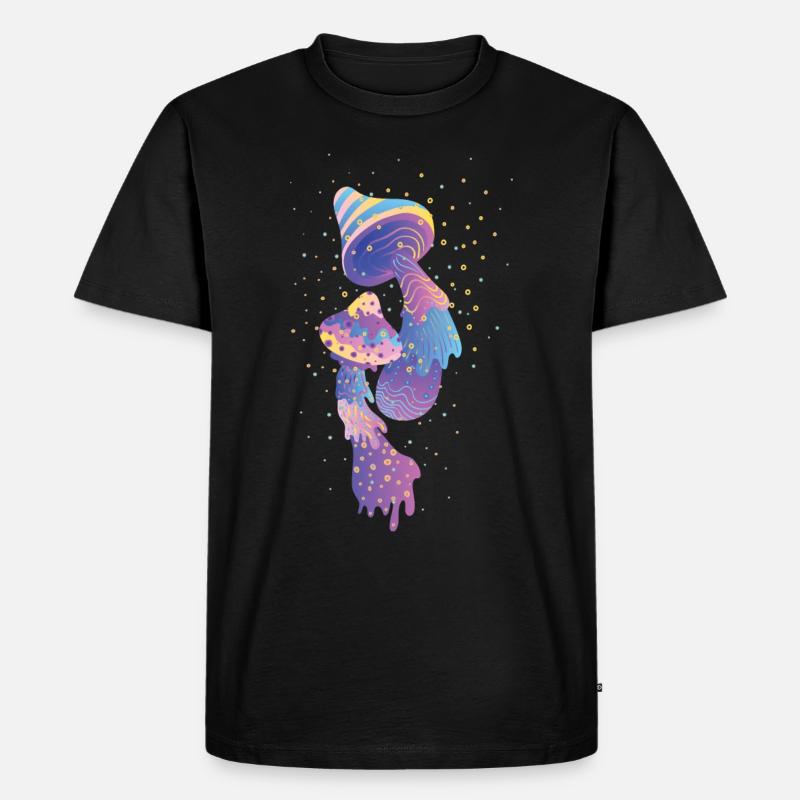 psychedelisch - Männer Premium Bio T-Shirt - Schwarz