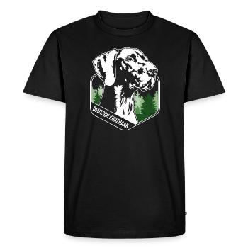 German Shorthair Hunting Dogs Portait Dog Wilsigns - Men's Premium Organic T-Shirt - black - Front - Nico (187cm)