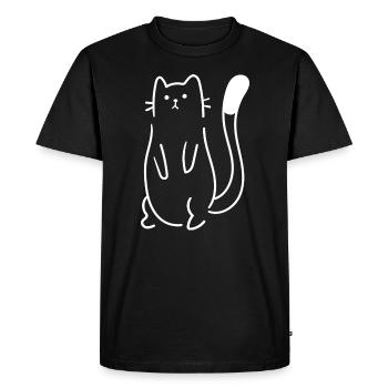 Joli animal de compagnie à dessiner une silhouette - T-shirt Premium bio Homme - noir - Devant - Nico (187cm)