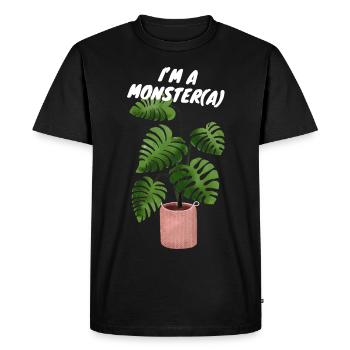 MONSTERA MONSTER PLANT - Men's Premium Organic T-Shirt - black - Front - Nico (187cm)