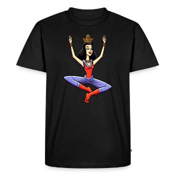 Princesse Yogi - T-shirt Premium bio Homme - noir - Devant - Nico (187cm)