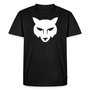 Wolf Fuchs Kopf - T-shirt Premium bio Homme - noir - Devant - Nico (187cm)