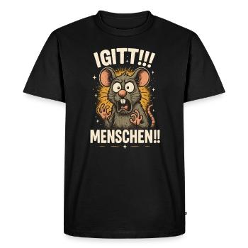 Beurk, je déteste les gens, les dictons drôles - T-shirt Premium bio Homme - noir - Devant - Nico (187cm)