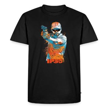 Arme de poing IPSC Shooter - IPSC Schütze - T-shirt Premium bio Homme - noir - Devant - Nico (187cm)
