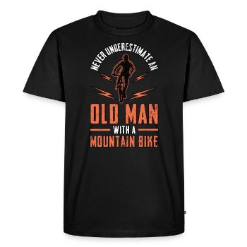 BMX VTT VTT enfants adolescent - T-shirt Premium bio Homme - noir - Devant - Nico (187cm)