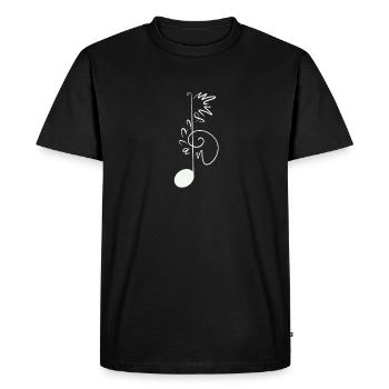 Music Key Musician Musician Gift - Men's Premium Organic T-Shirt - black - Front - Nico (187cm)