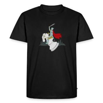 Cadeau de cavalier d'échecs de chevalier d'échecs - T-shirt Premium bio Homme - noir - Devant - Nico (187cm)