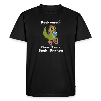 Bookworm Reading Books - Men's Premium Organic T-Shirt - black - Front - Nico (187cm)