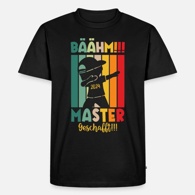 Master Masterabsolvent Masterabschluss Geschenk - Männer Premium Bio T-Shirt - Schwarz