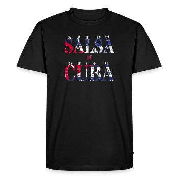 Salsa de Cuba | Cuba Cuban Dance - T-shirt Premium bio Homme - noir - Devant - Nico (187cm)