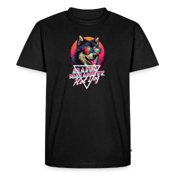 Chemise à hot-dog Retro Wave Alaska Malmute - T-shirt Premium bio Homme - noir - Devant - Nico (187cm)