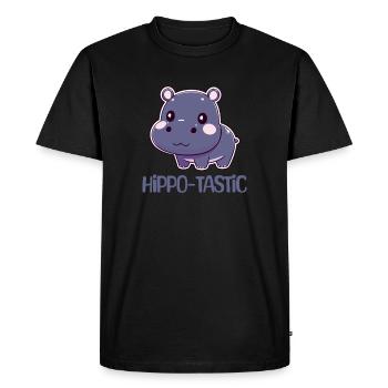 Hippo-tastic bébé hippopotame Chemise enfant - T-shirt Premium bio Homme - noir - Devant - Nico (187cm)