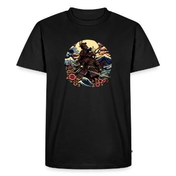 Chemise Cercle de guerrier samouraï japonais - T-shirt Premium bio Homme - noir - Devant - Nico (187cm)