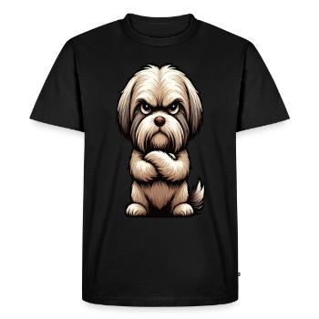 Shih tzu Le propriétaire du Shih tzu Shih tzu est fan de Shih tzu - T-shirt Premium bio Homme - noir - Devant - Nico (187cm)