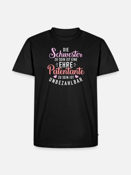 Patentante - Männer Premium Bio T-Shirt - Schwarz