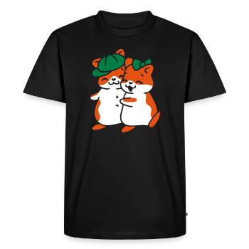 Hamster Frères et sœurs Couple Amoureux Partenaires - T-shirt Premium bio Homme - noir - Devant - Nico (187cm)