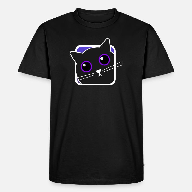 Chat mignon - Widget chat - T-shirt Premium bio Homme - noir