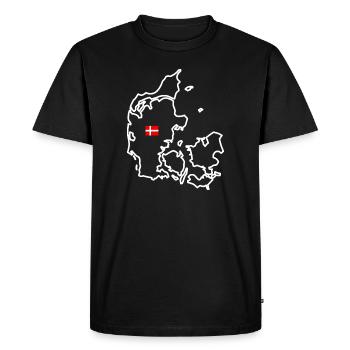 Danemark - Contour (blanc) - T-shirt Premium bio Homme - noir - Devant - Nico (187cm)