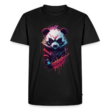 Panda Ninja Dark Fantasy Evil - T-shirt Premium bio Homme - noir - Devant - Nico (187cm)