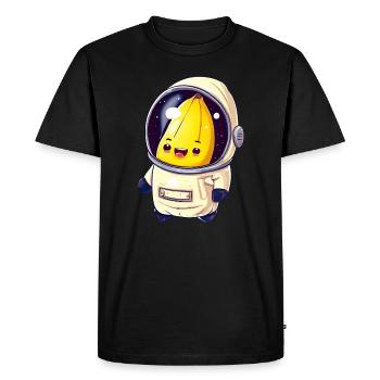 Astronaute Banana Cosmonaute - T-shirt Premium bio Homme - noir - Devant - Nico (187cm)