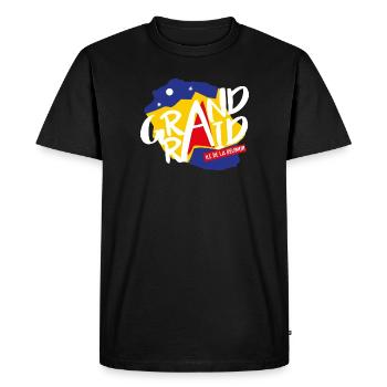 Grand Raid Ile de la Réunion Trekking ultra-trail - T-shirt Premium bio Homme - noir - Devant - Nico (187cm)