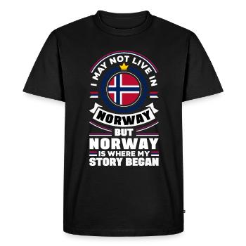 Norvège Norvège Norvège Drapeau Norvège Ressortissant - T-shirt Premium bio Homme - noir - Devant - Nico (187cm)
