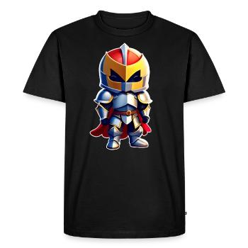 Chevalier mignon dans le style de la bande dessinée - T-shirt Premium bio Homme - noir - Devant - Nico (187cm)