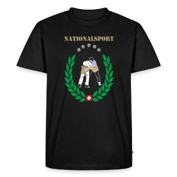 wrestling national sport wrestlers - Men's Premium Organic T-Shirt - black - Front - Nico (187cm)