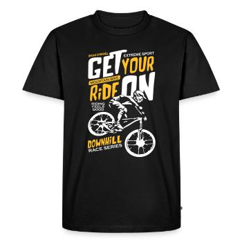 Downhill Race Series - T-shirt Premium bio Homme - noir - Devant - Nico (187cm)