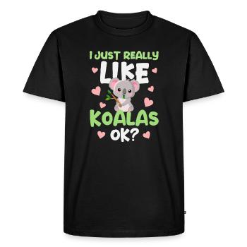 Koala Koala Ours - T-shirt Premium bio Homme - noir - Devant - Nico (187cm)