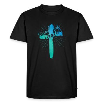 Sauvé par la grâce - T-shirt Premium bio Homme - noir - Devant - Nico (187cm)