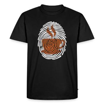 Coffee drinker Coffee coffee cup Milk coffee - Men's Premium Organic T-Shirt - black - Front - Nico (187cm)