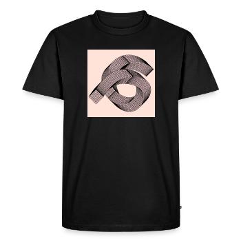 Modèle graphique - T-shirt Premium bio Homme - noir - Devant - Nico (187cm)