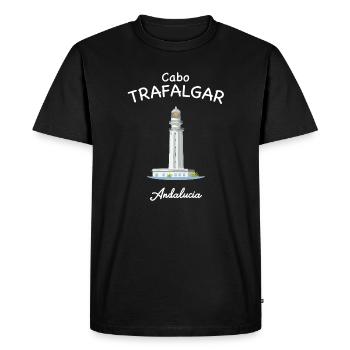 Phare Cap de Trafalgar, Andalousie, Espagne - T-shirt Premium bio Homme - noir - Devant - Nico (187cm)