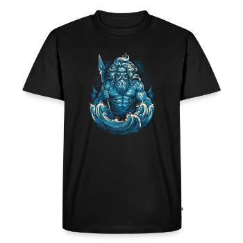 Poseidon - T-shirt Premium bio Homme - noir - Devant - Nico (187cm)